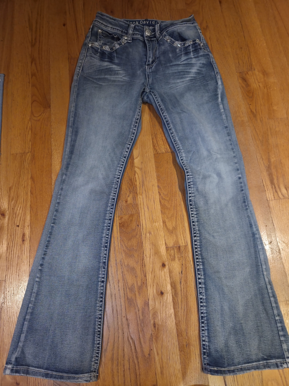Woman's Jack David Boot Cut Blue Stretch Denim Jean Size 7